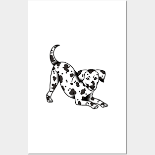 Playful Dalmatian Puppy Posters and Art